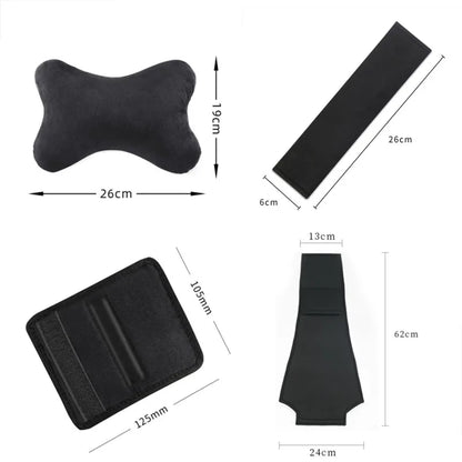 Mercedes-Benz Seat Belt Protect Shoulder Pads Safety Handle Cover Headrest Neck Pillow