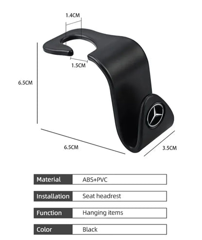 Mercedes Benz Car Seat Back Hooks