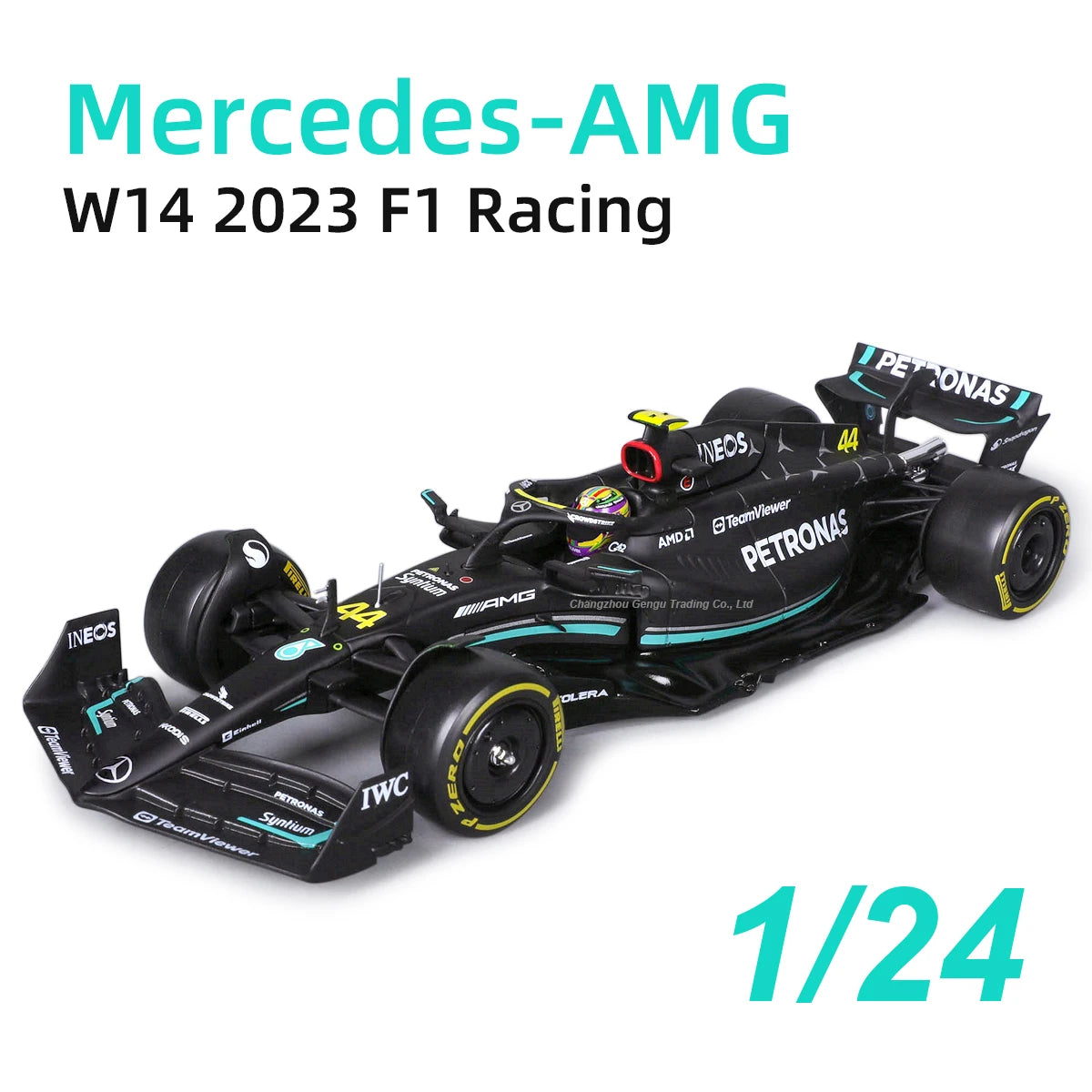 Burago 1:24 Mercedes 2023 AMG W14 E Performance  F1 Formula Car